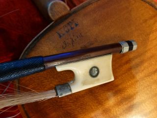 Antique Violin 4/4 Hopf w/vuillaume a paris bone frog bow & case bryant 1919 4
