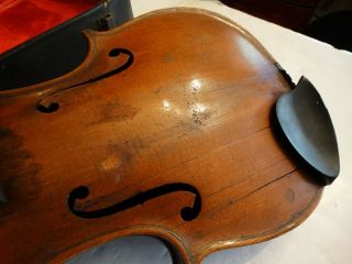 Antique Violin 4/4 Hopf w/vuillaume a paris bone frog bow & case bryant 1919 6