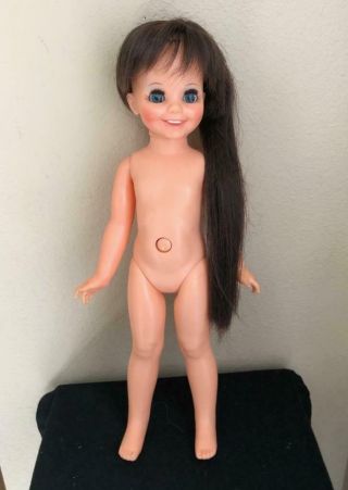 Vintage Ideal 16 " Mia Brunette Doll Crissy Family Girl,  1971,  Vg/ex