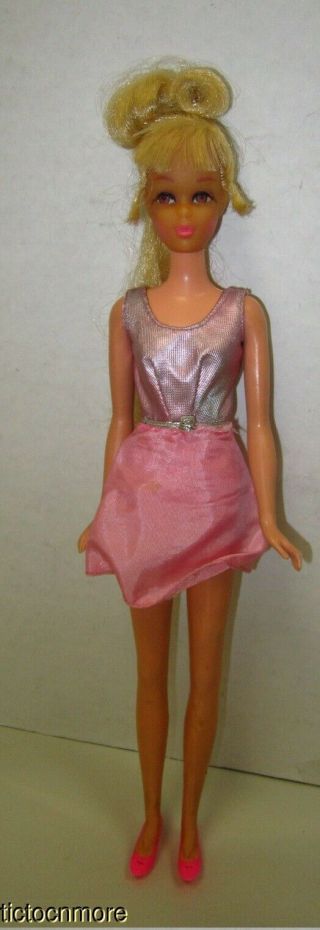 Vintage Barbie Cousin Francie Grow Pretty Hair Doll Mod Era 1129 W/ Dress Shoes