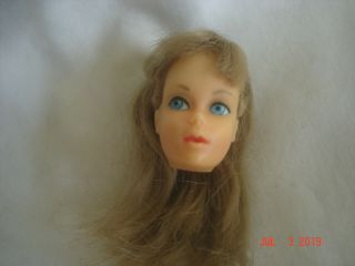 1966 Mattel Barbie Doll Head Only Blue Eyes Japan