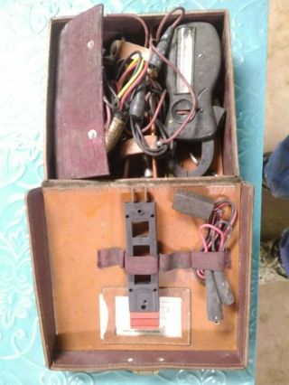 Vintage Amprobe Clamp Meter And Test Leads And More In Leather Case
