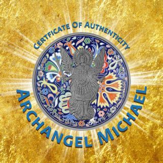2015 Ukraine 1 Hryvnia Archangel Michael Ornament 1 Oz Antique Silver Coin 3