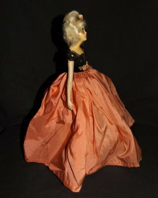 VINTAGE 1920 ' s WAX over COMPOSITION Bisque Arms Silk Lace Dress FASHION DOLL 6