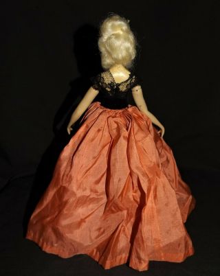VINTAGE 1920 ' s WAX over COMPOSITION Bisque Arms Silk Lace Dress FASHION DOLL 7