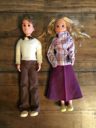 Vintage 1973 The Sunshine Family Dolls Mattel Toys 2 Dolls