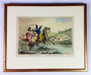 James Gillray - Antique Georgian 1807 Satirical Hunting Etching - Humphrey Print