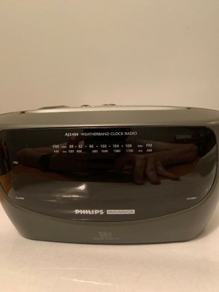 Vintage Philips Magnavox Dual Alarm Am/fm Clock Radio Aj3380