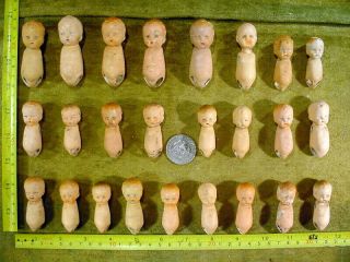 25 X Excavated Vintage Painted Pipe Clay Doll Body German Age 1930 Hertwig & Co