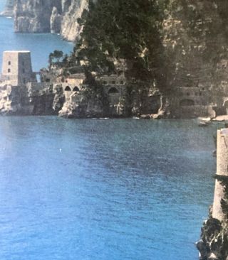 ORG VTG Alitalia Airlines POSITANO BEACH CAMPANIA,  ITALY Summer Europe Art Poster 5
