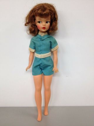 Vintage Ideal Toy Corp Bs12 Tammy Doll 1960s Blue Dress Clothing