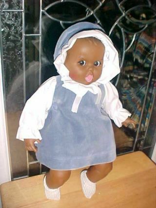 Vintage 1979 Gerber African American Baby Doll 17 " Moving Eyes Atlanta Novelty