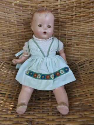 Vintage Unmarked 16 " Composition Baby Doll