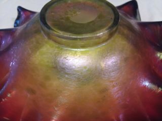 Antique Loetz Or Rindskopf Iridescent Bohemian Art Glass Bowl 5