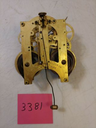 Antique Ansonia Iron Case Mantle Clock Movement