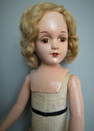 Vintage Arranbee R&b Debuteen Doll 18 " Composition Cloth Body Mohair 1938 - 40 Tlc