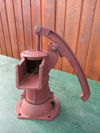 Old Cast Iron Hand Water Pump In Signed Sears Roebuck & Co