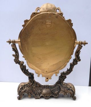 Vintage Table Top Vanity Swivel Mirror Cherubs Hong Kong 39cm Antique Gold 4