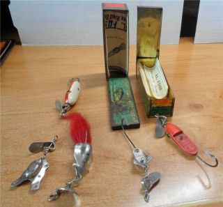 5 Vintage Al Foss Fishing Lures 2box 