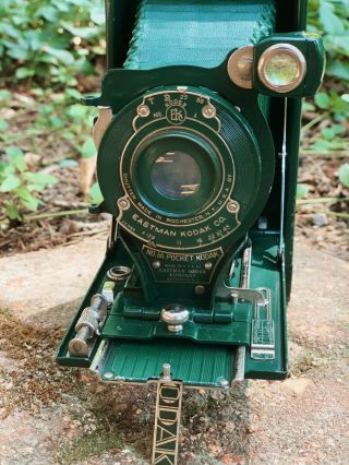 Antique Kodak Eastman Pocket No.  1 Model A green Film Camera 1930’s 2