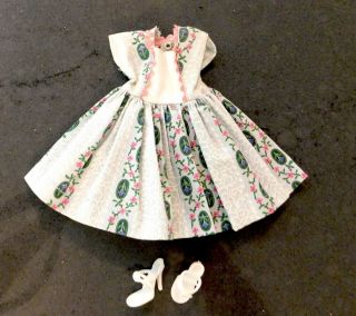 Vintage 9132 Floral Cameo Dress For Little Miss Revlon With White Shoes