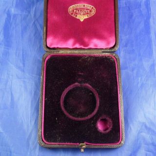 Stunning Victorian Antique P&a Guye Leather Pocket Watch Box