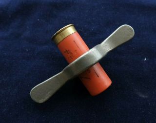 Antique Nickel 12 Bore / Gauge Cartridge Sizer / Sizing Tool Reloading Capper