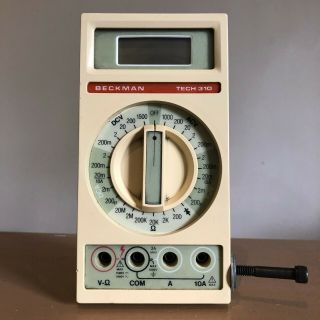Vintage Beckman Instruments Tech 310 Digital Multimeter W/ Built - In Metal Stand