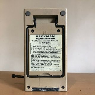Vintage Beckman Instruments Tech 310 Digital Multimeter w/ Built - in Metal Stand 2