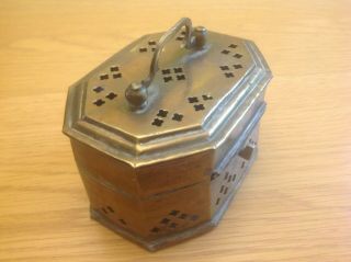 A Very Unusual Antique Copper Metal Box see details, . 2