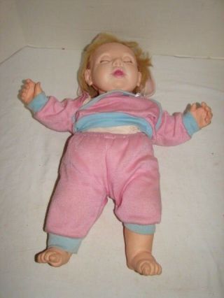 Vintage Doll Hasbro Judith Turner Real Baby 20 Inches Sleeping Face 1984