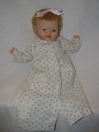 Vintage 13 " Vinyl/cloth Floppy Baby Doll By Uneeda Dolls Inc.