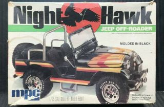 1979 Mpc Night Hawk Jeep Off - Roader 1/25 Scale Model Kit