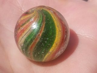 Antique Handmade German Marble 4 Color Onion Skin Swirl 7/8 " For Restoration 3