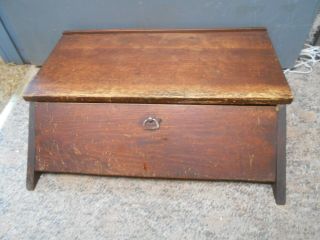 Antique Solid Pine Wood Desk Storage Unit Table Top Office Desk Organizer