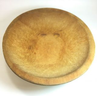 Vintage Munising Primitive Wood Wooden Oval Dough Bowl 11 " X 10 "