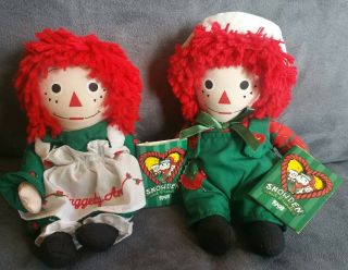 Raggedy Ann And Andy 1998 Snowden And Friends 8 " Plush Dolls