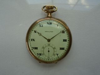 Antique Hamilton 17 Jewel Grade 956 Size 16 Pocket Watch Runs Well