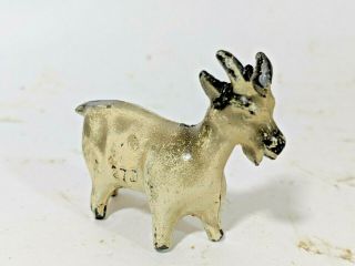 Vintage Antique Metal Cast Iron Miniature Figurine Goat