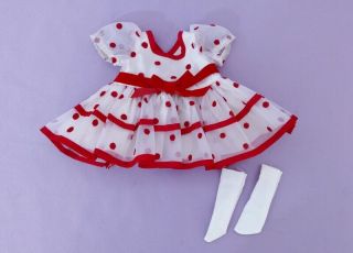 16 " Shirley Temple " Stand Up & Cheer " Doll Dress & Socks By Ideal - 1973