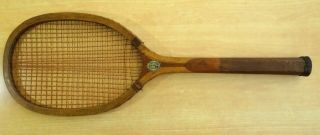 2 Antique Wood Tennis Racquets Narragansett Tournament HORSMAN NEWPORT c.  1905 5