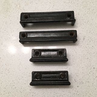 Vintage Industrial Cast Iron Draw Pulls Set Of 4
