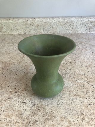 Antique Roseville Pottery Early Carnelian Matte Green Vase