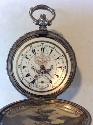 Antique Small Full Hunter Pocket Watch T Dent London 800 Silver Not