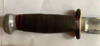 Antique Marble’s Fixed Blade Knife With Sheath.  6” Gladstone Michigan USA 5