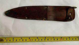 Antique Marble’s Fixed Blade Knife With Sheath.  6” Gladstone Michigan USA 7