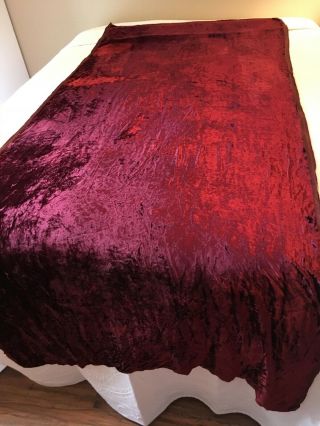 5 Yards Vintage Red Crimson Silk Velvet 2