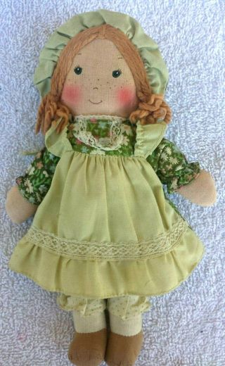 Vintage 1984 Holly Hobbie Amy Plush Collectible 9.  5 " Doll Knickerbocker