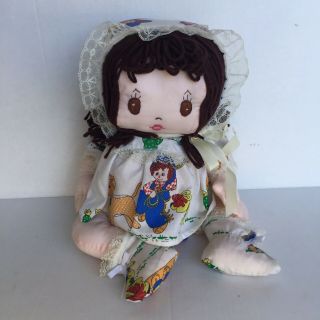 Vintage Soft Sculpture Handmade Hand Crafted Girl Doll Raggedy Ann And Andy