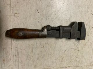 Antique Adjustible 10 Inch Monkey Wrench - Coes Worcester,  Mass